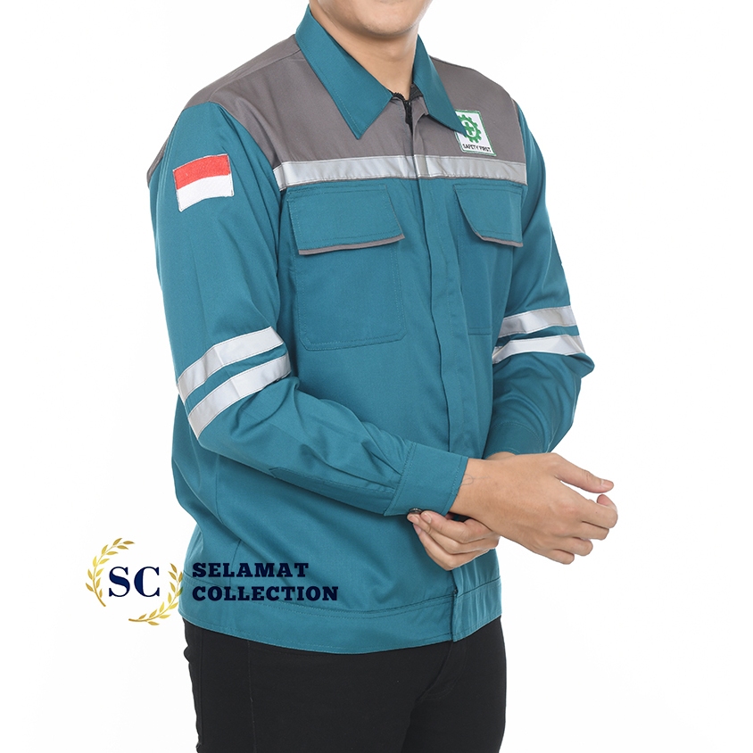 Kemeja Safety Lengan Panjang
