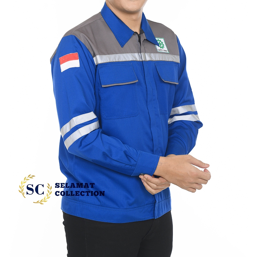 Kemeja Safety Lengan Panjang