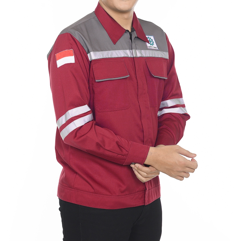 Kemeja Safety Lengan Panjang