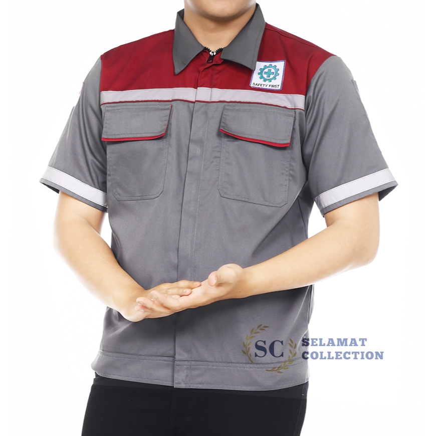 Kemeja Safety Lengan Pendek