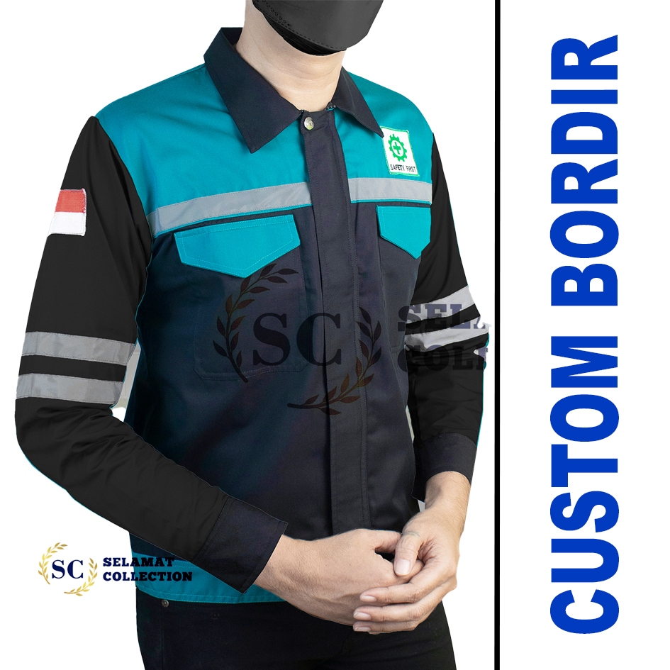 Kemeja Safety Lengan Panjang