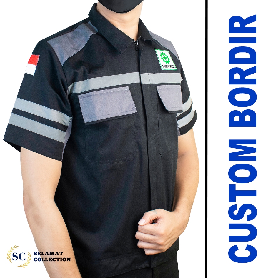 Kemeja Safety Lengan Pendek