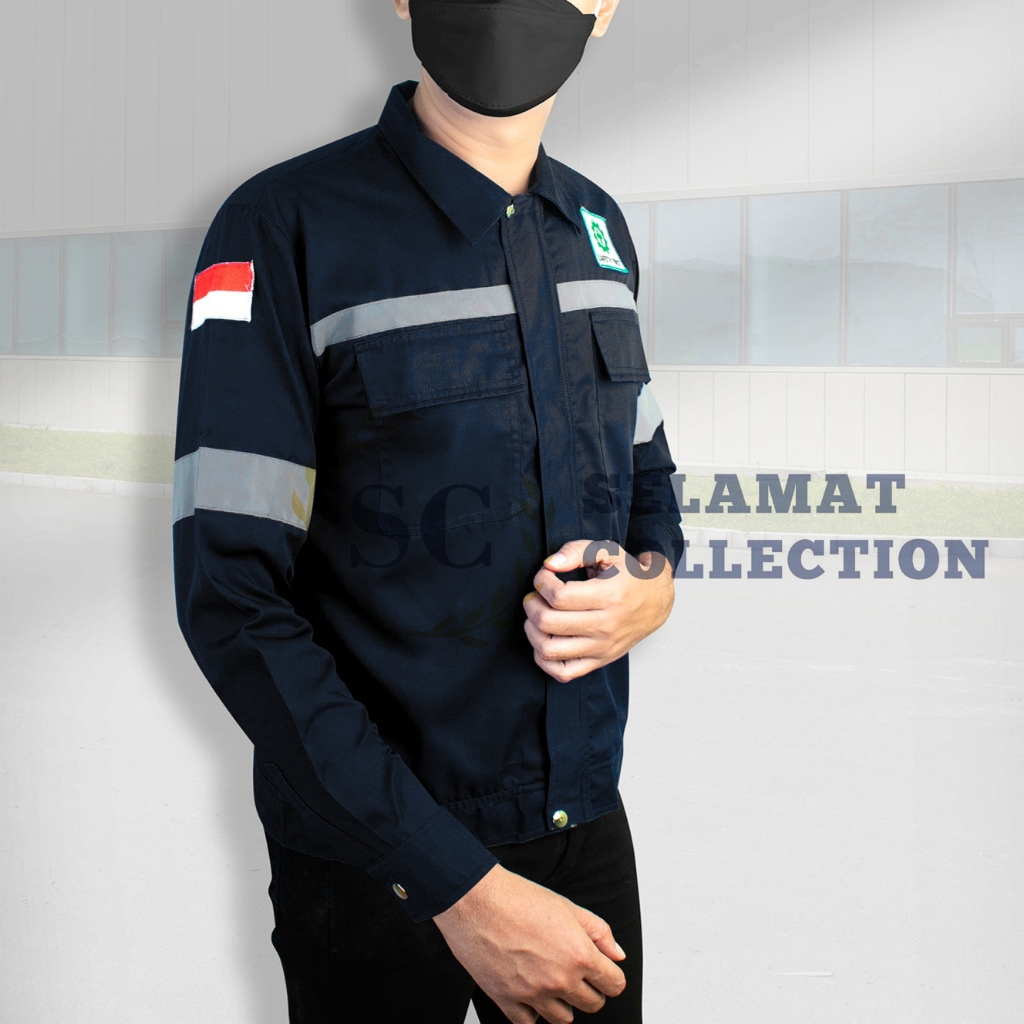 Kemeja Safety Lengan Panjang