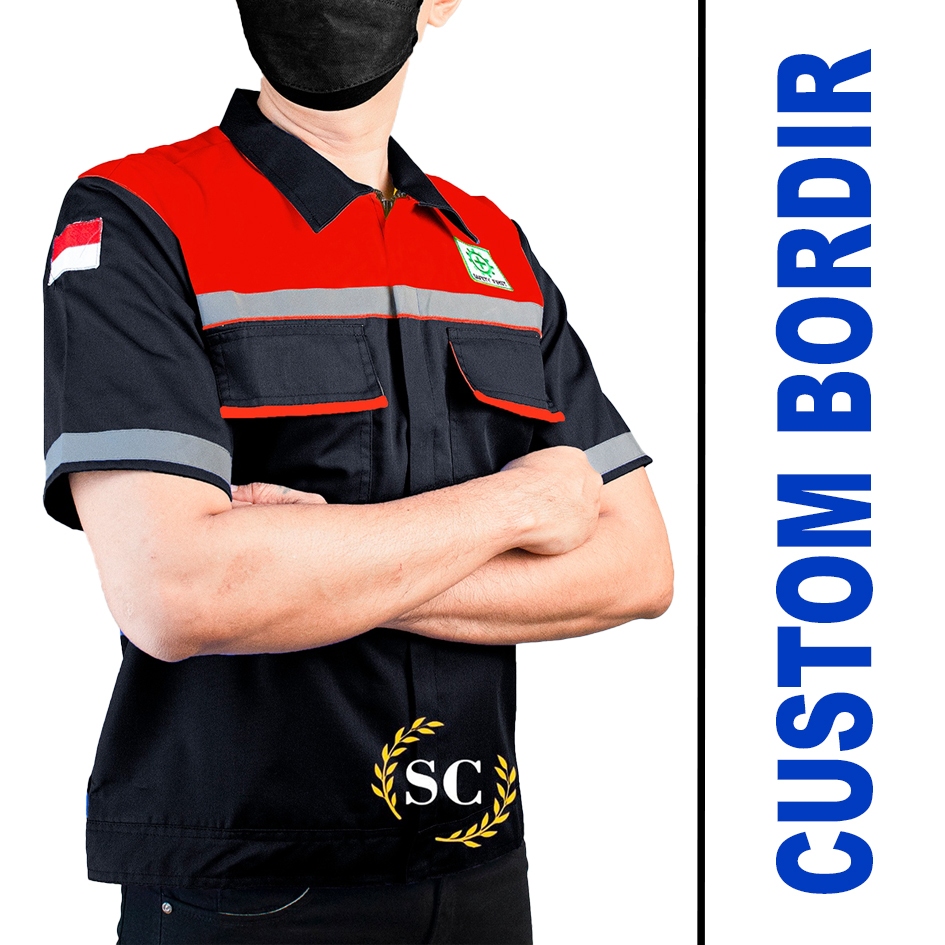 Kemeja Safety Lengan Pendek