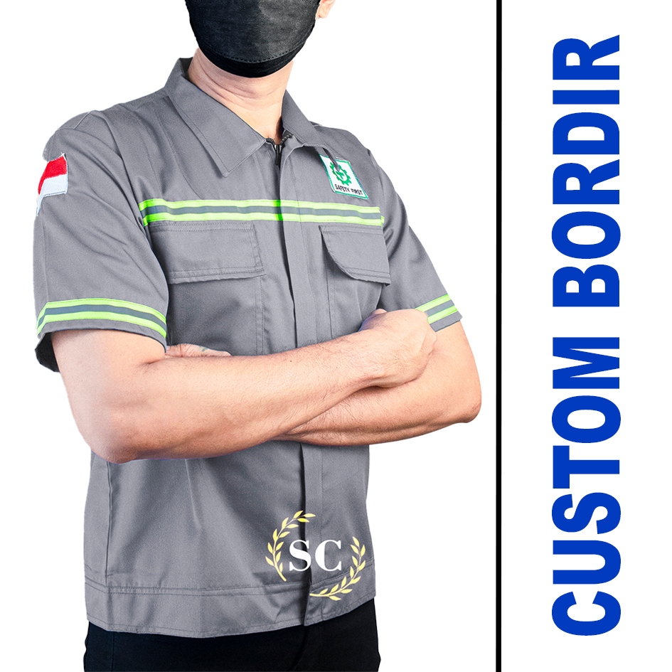 Kemeja Safety Lengan Pendek