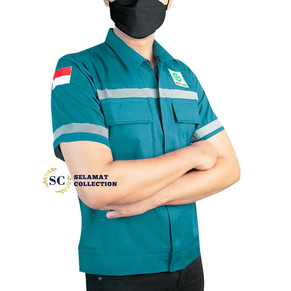 Kemeja Safety Lengan Pendek