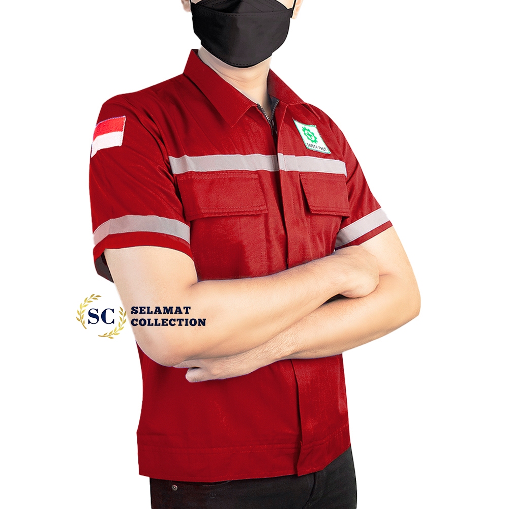 Kemeja Safety Lengan Pendek