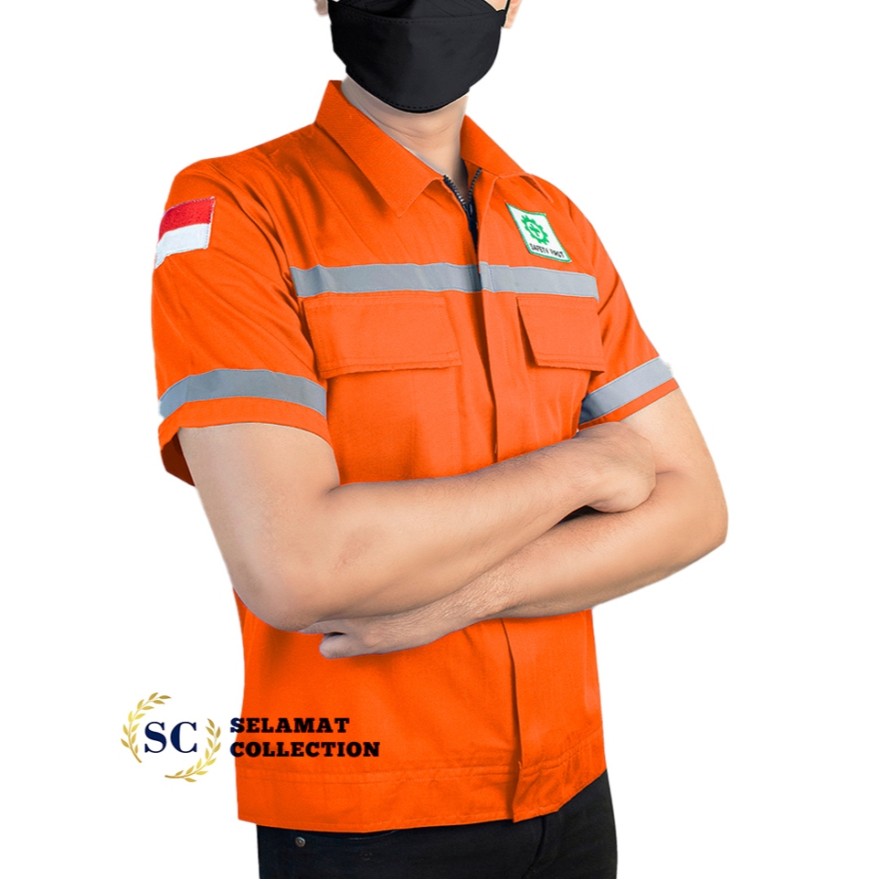 Kemeja Safety Lengan Pendek