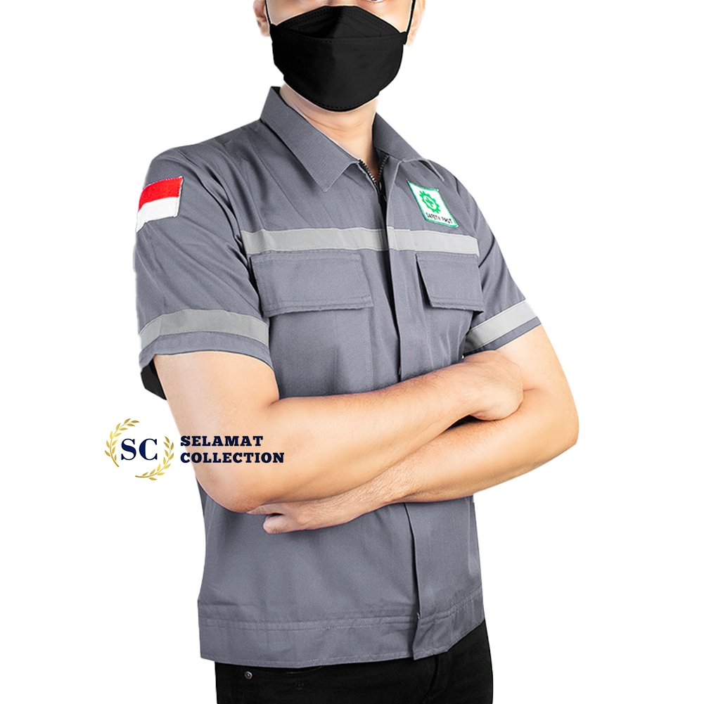 Kemeja Safety Lengan Pendek