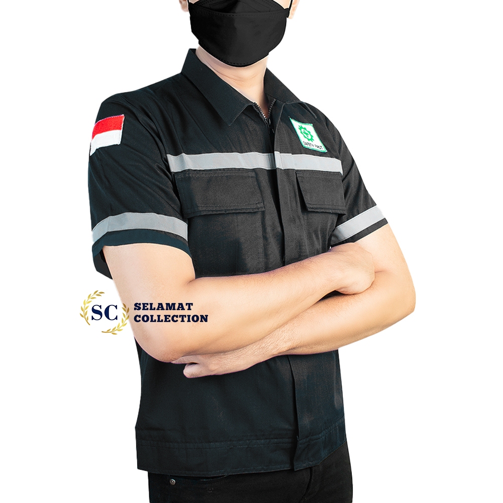 Kemeja Safety Lengan Pendek