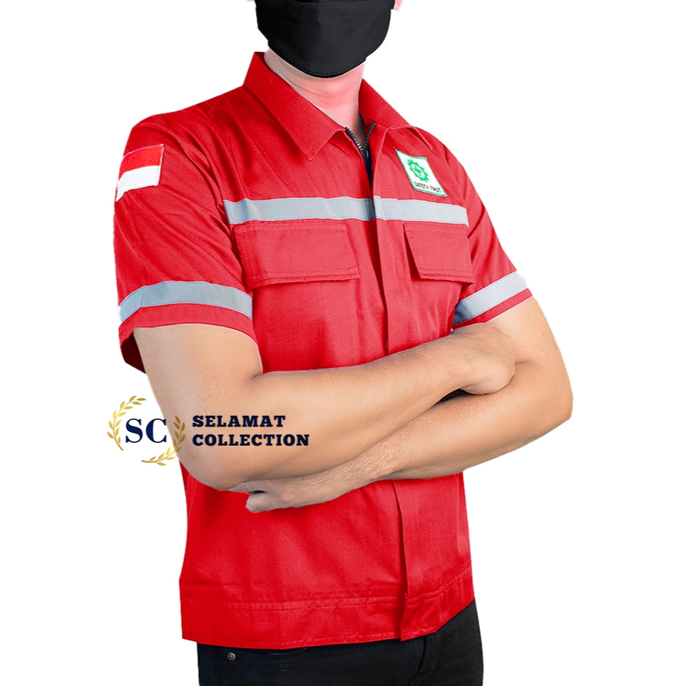 Kemeja Safety Lengan Pendek